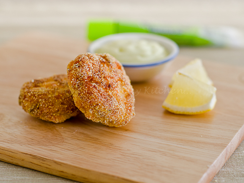 Salmon Croquette with Wasabi Mayo