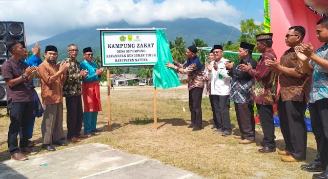 Babinsa R Damanik Hadiri Launching Kampung Zakat yang Diresmikan Bupati Natuna