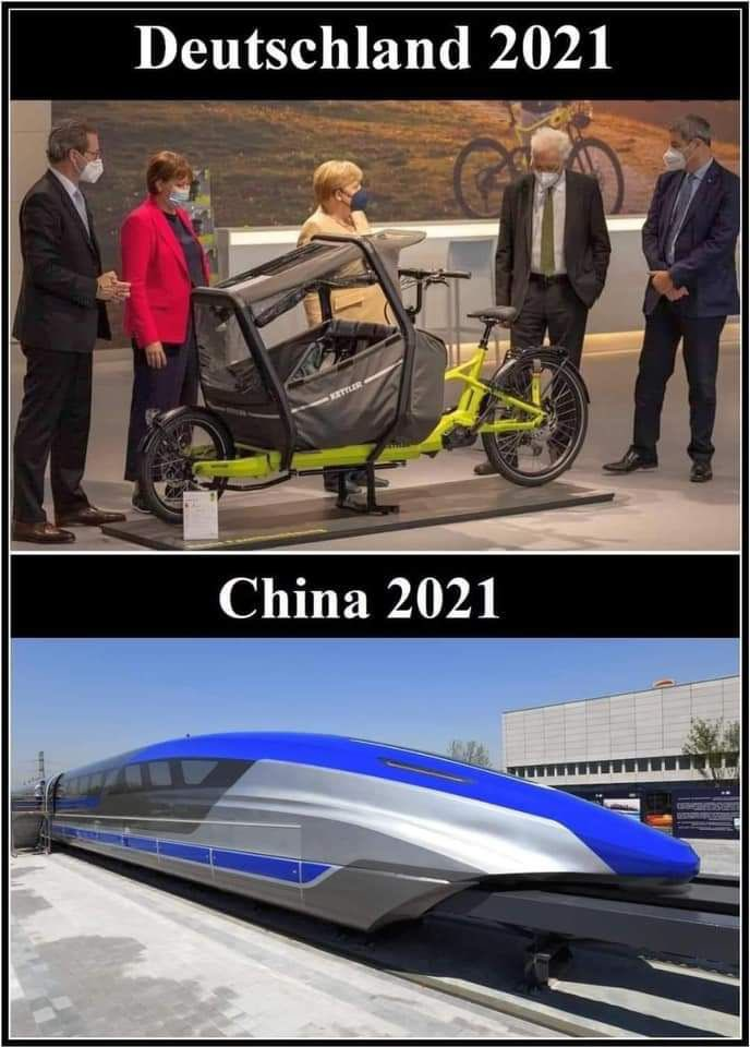 Vergleich Deutschland China 2021 Lastenrad vs. Supertrain