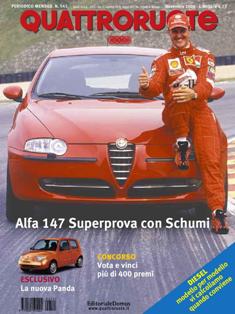 Quattroruote 541 - Novembre 2000 | ISSN 0035-5917 | TRUE PDF | Mensile | Motori | Prove su Strada | Automobili | Listino Prezzi
Quattroruote è una rivista mensile italiana di automobilismo, fondata dall'imprenditore marchigiano Gianni Mazzocchi nel febbraio 1956, con l'obiettivo di creare una rivista per il «guidatore medio», ben presto divenuta la più venduta in Italia nel suo genere. Negli anni ha esteso la sua diffusione, stringendo accordi con diverse testate internazionali, in nazioni quali Russia, Cina, Romania e nel 2007 in Inghilterra, inaugurando una partnership con Top Gear.