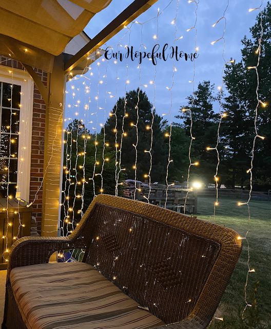 curtain waterfall hanging patio lights