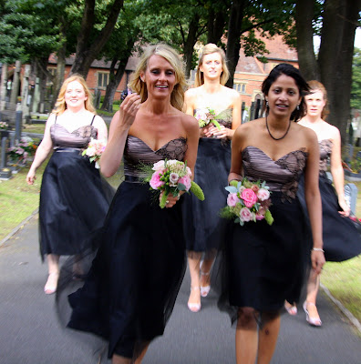 Black and Pink Bridesmaid's