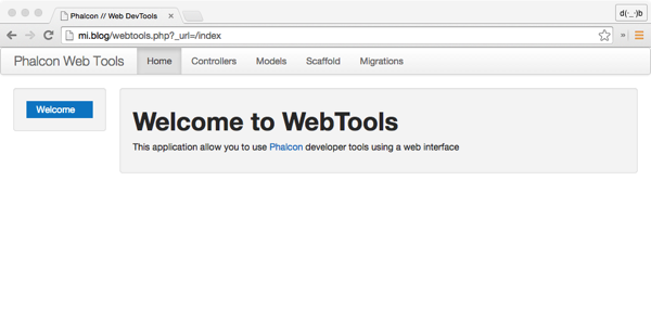 Phalcon webtools
