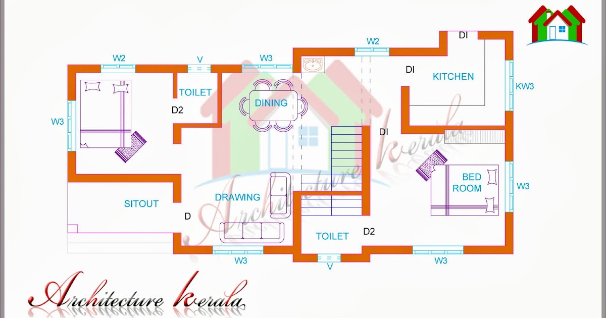 TWO BEDROOM HOUSE  PLAN  FOR SMALL  FAMILIES SMALL  PLOTS 