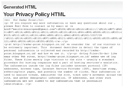 copy kode privacy policy di blog