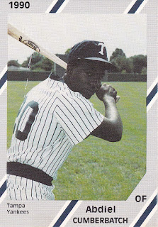 Abdiel Cumberbatch 1990 Gulf Coast League Yankees card