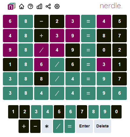 Nerdle Is A Great Wordle Clone That Uses Math Instead Of Words