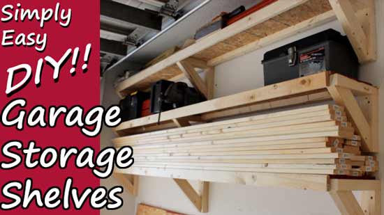 simply easy diy: garage storage shelves