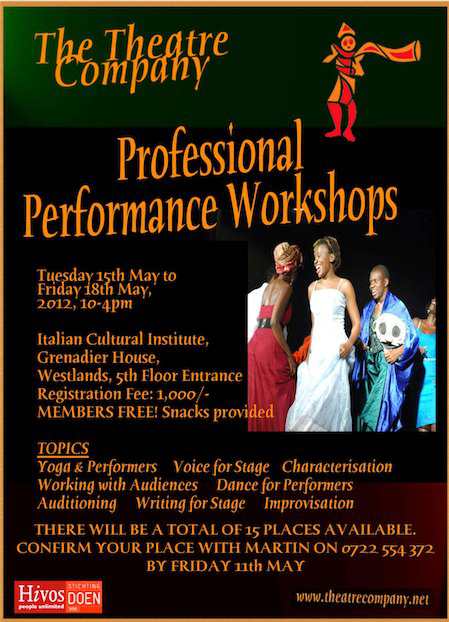 The Theatre Company Professional Performance/ Writing for Stage Workshops (Kenya)