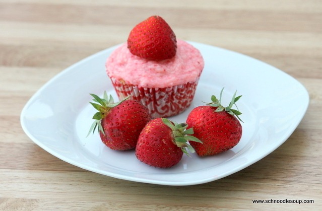 Strawberry Cupcakes with Strawberry Buttercream