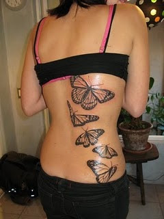 Back Body Tattoo Ideas With Butterfly