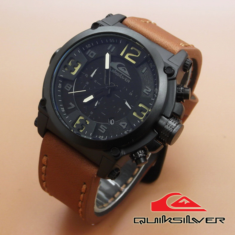 Jam Tangan Quiksilver 6605 (Brown Leather List Krem)