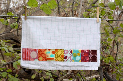 Fabric Embellished Dish Towels Tutorial - In Color Order