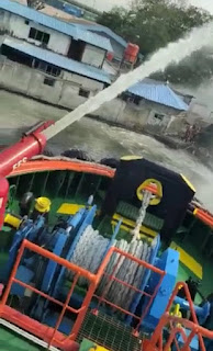 6 Ban Dump Truck Terbakar di Kade 1000 Terminal 3 Pelabuhan Tanjung Priok