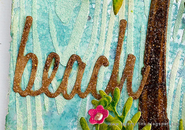 Layers of ink - Sparkly Tropical Beach Tutorial by Anna-Karin Evaldsson