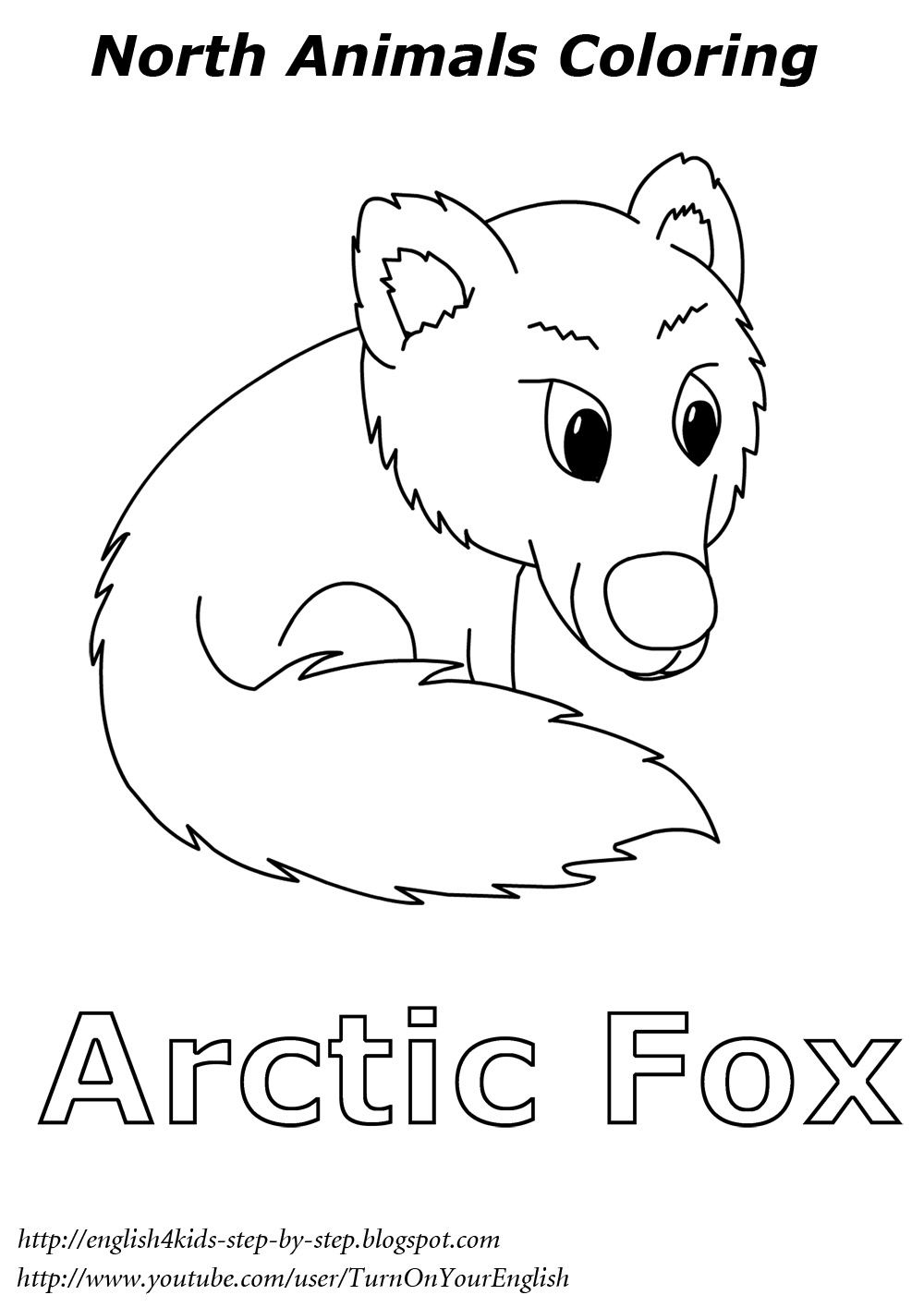 Arctic Animal Coloring Sheet 1