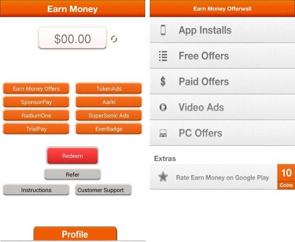 تطبيق Earn Money اندرويد ايفون كسب المال من الهاتف الذكي