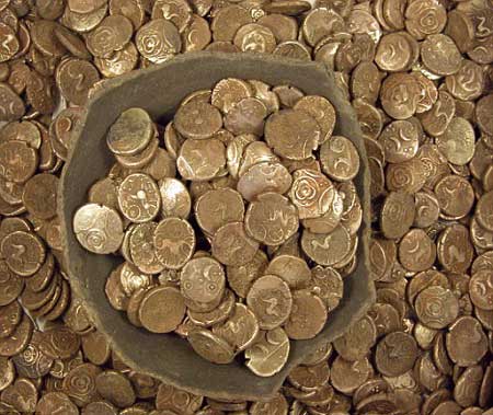 iron age, coins, britain, pre-historic, gold