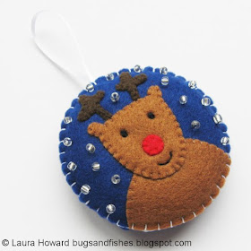 felt reindeer ornament