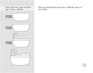 step by step bathtub drawing