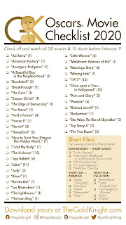 2020 Oscars Movie Checklist Instagram Story