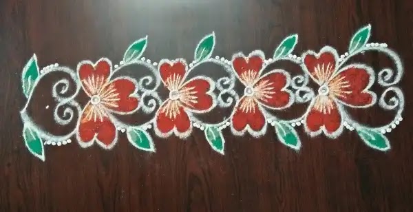 Border rangoli for puja Border rangoli for puja festival