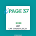 SAP Transaction code  page 37