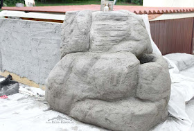 Cement Sculpted Fake Stone Spa Surround, Bliss-Ranch.com