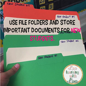 file folders, new students, easy teaching tools