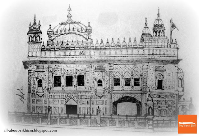 Drawing of Golden Temple