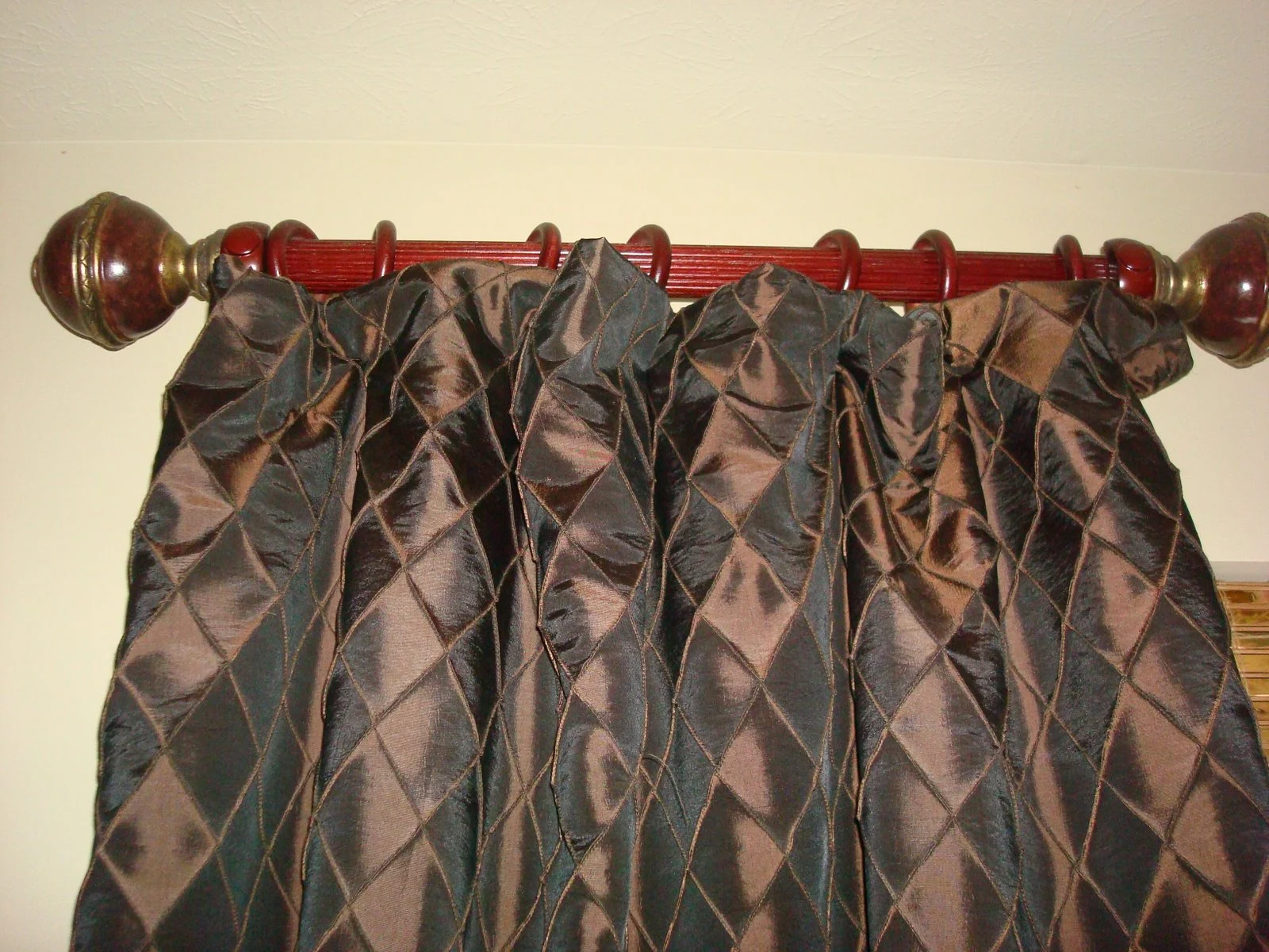 dark brown diamond drapes