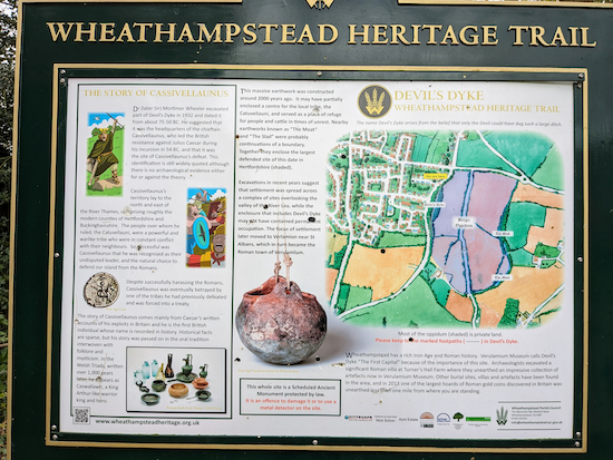 The information board at Devil's Dyke