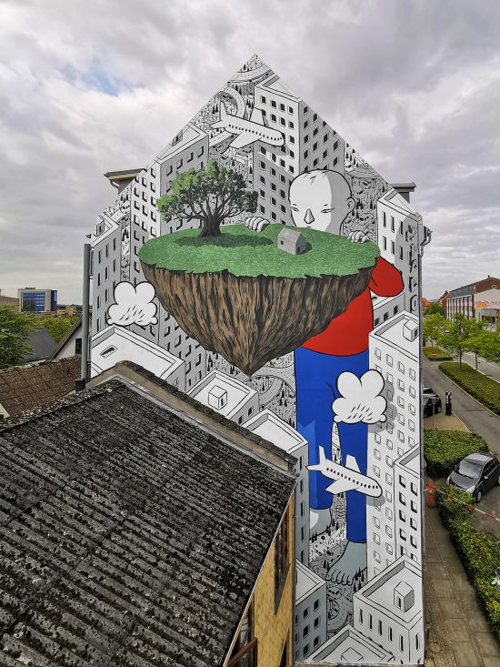 Francesco Camillo Giorgino (Millo) arte murais surreais cidades divertido meigo