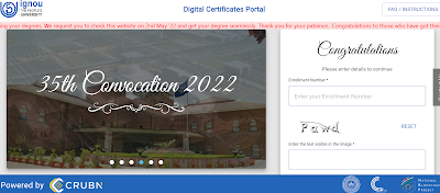 IGNOU Digital Certificates Degree Portal