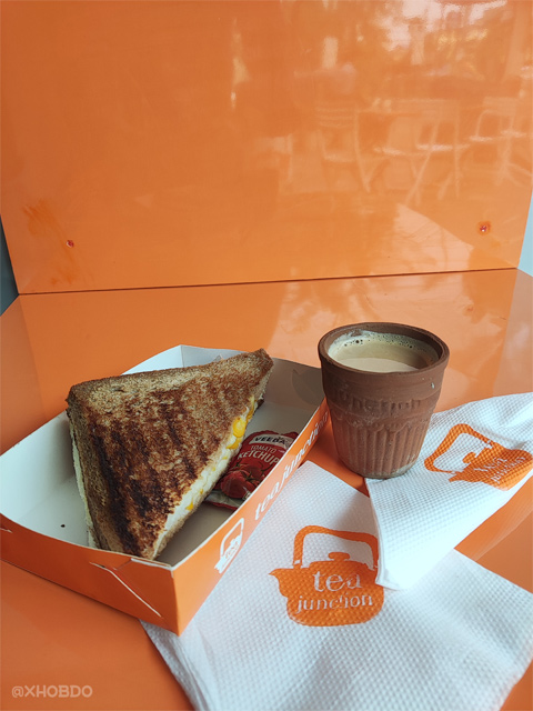 Paneer Tikka Sandwich with Elaichi Chai-Tea Junction