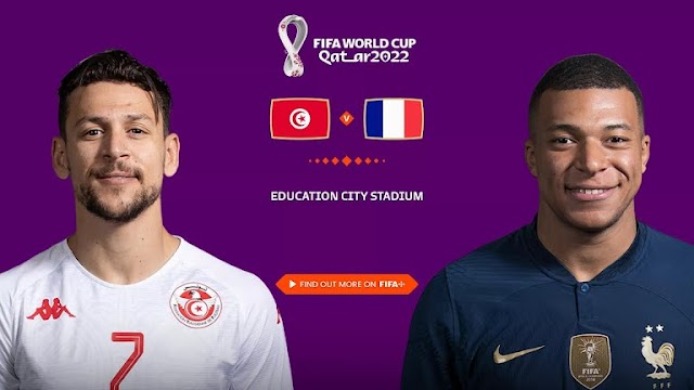 Live: Tunisia vs France - FIFA World Cup Qatar 2022