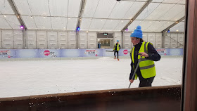 Manchester Ice Rink at Media City being swept once an hour