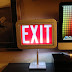 Antique Exit Sign Lamp