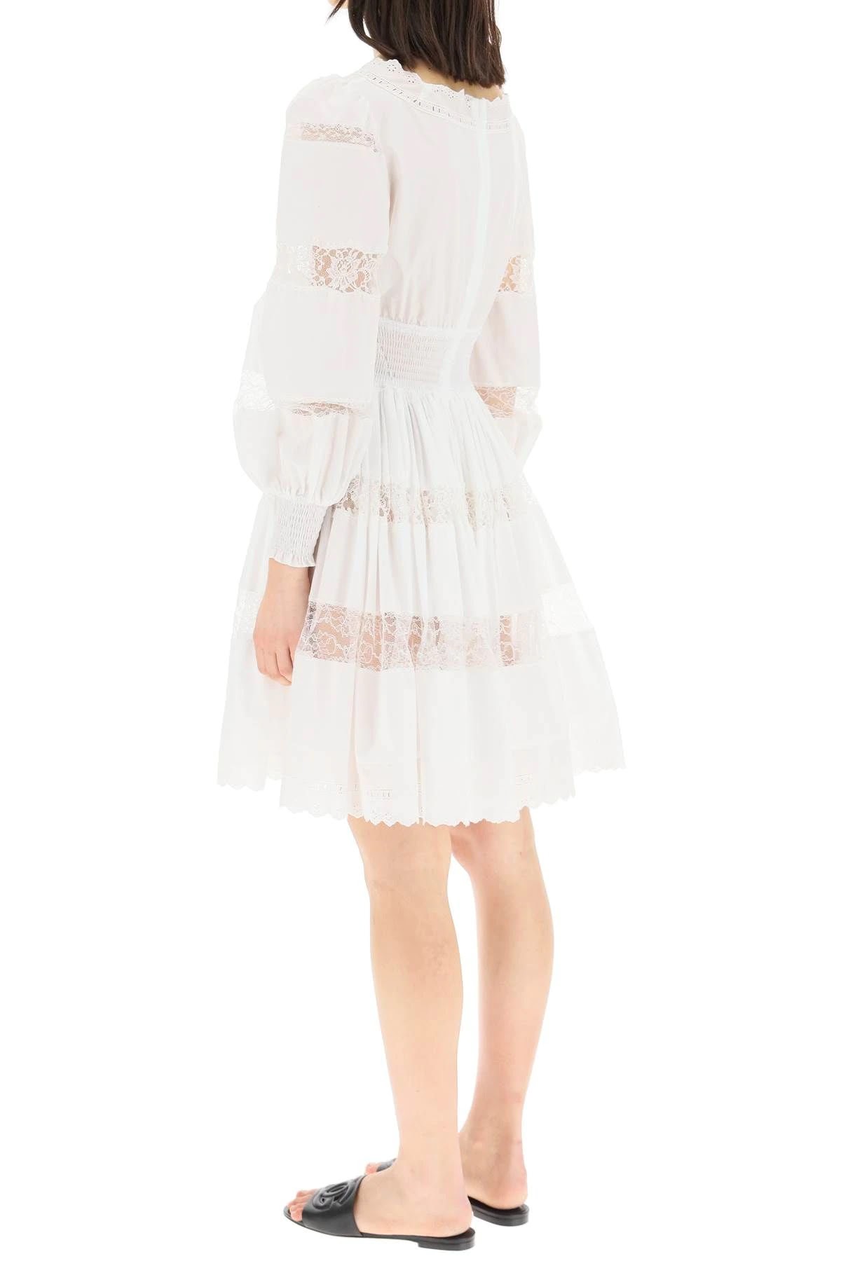 SHORT DRESS IN POPLIN AND LACE by DOLCE & GABBANA (RMNOnline.net / RMNOnline Fashion Group)