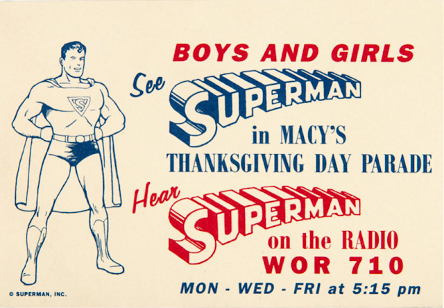 Superman, Macy's Thanksgiving Day Parade, November 21, 1940