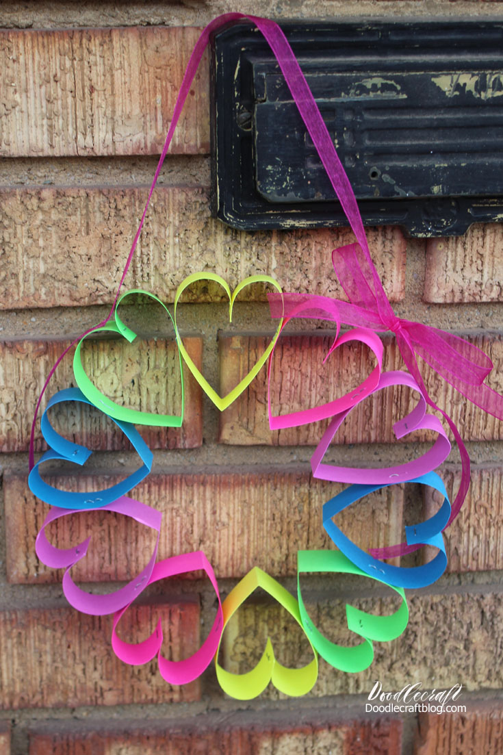 Paper Heart Wreath (Free Printable) - The Best Ideas for Kids