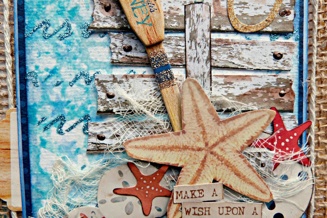 Wish Upon A Starfish Tracee Provis Bo Bunny mixed media off the page Boardwalk 03