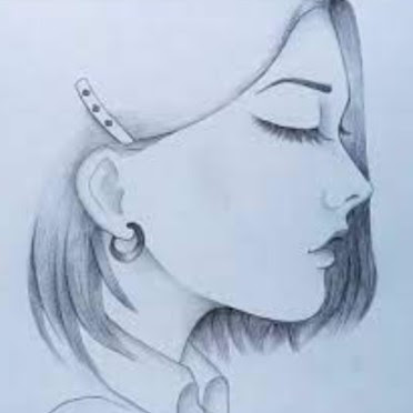 Pencil Girl Drawing