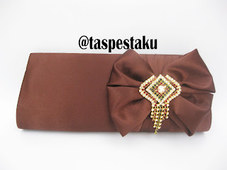 Clutch Bag Dompet Pesta Coklat Brown