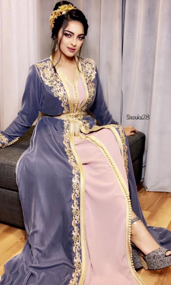 caftan velour de mariage brodé 2019