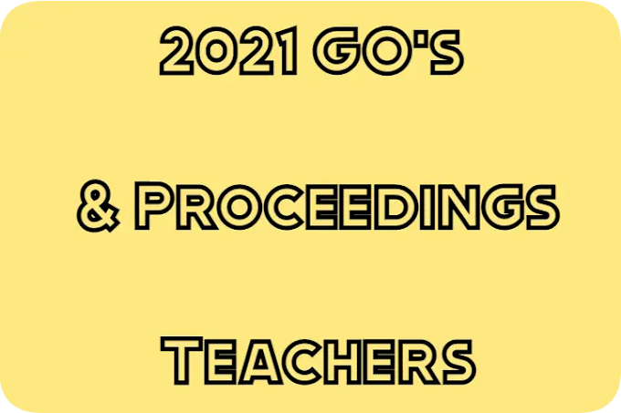 2021 GOs & Proceedings Telangana Teachers latest go's