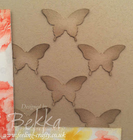 Beautiful Butterfly Details of a Scrapbook Page by UK based Stampin' Up! Demonstrator Bekka - check her blog every Saturday for Scrapbook Ideas