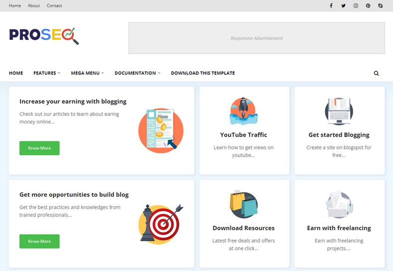 ProSEO Blogger Template