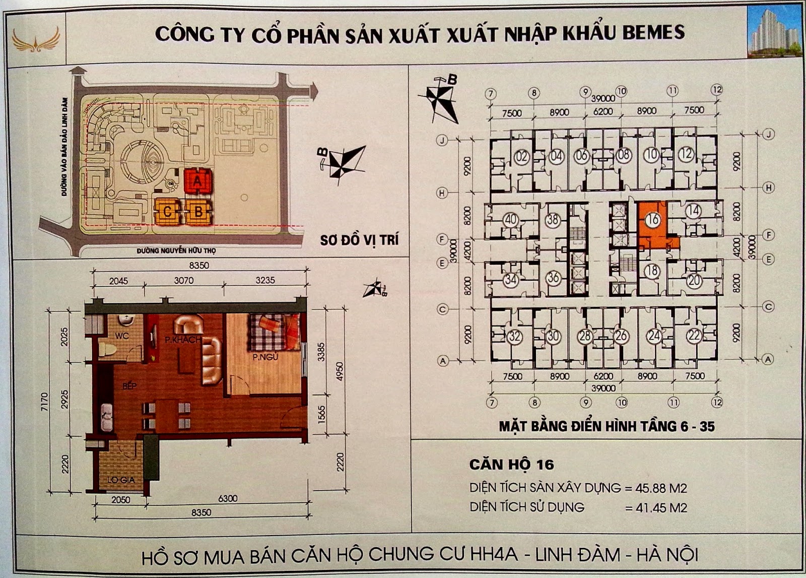 Thiết kế căn hộ HH4 Linh Đàm