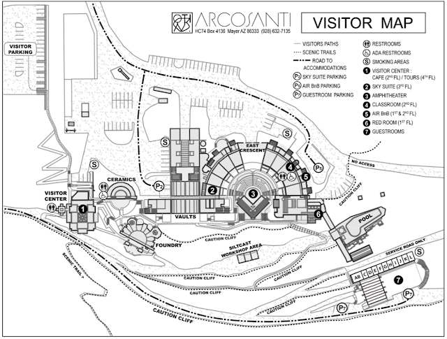 Arcosanti Visitor Map, Arizona